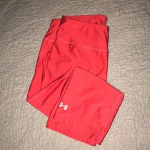 Red fitted Under Armour Heat Gear Leggings